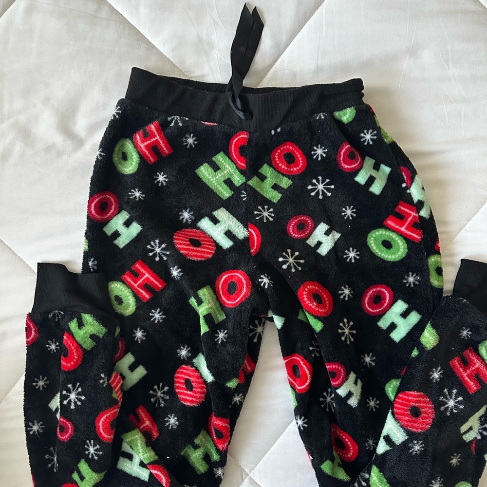 Fashion Nova Black and Red Holiday Pajama Pants